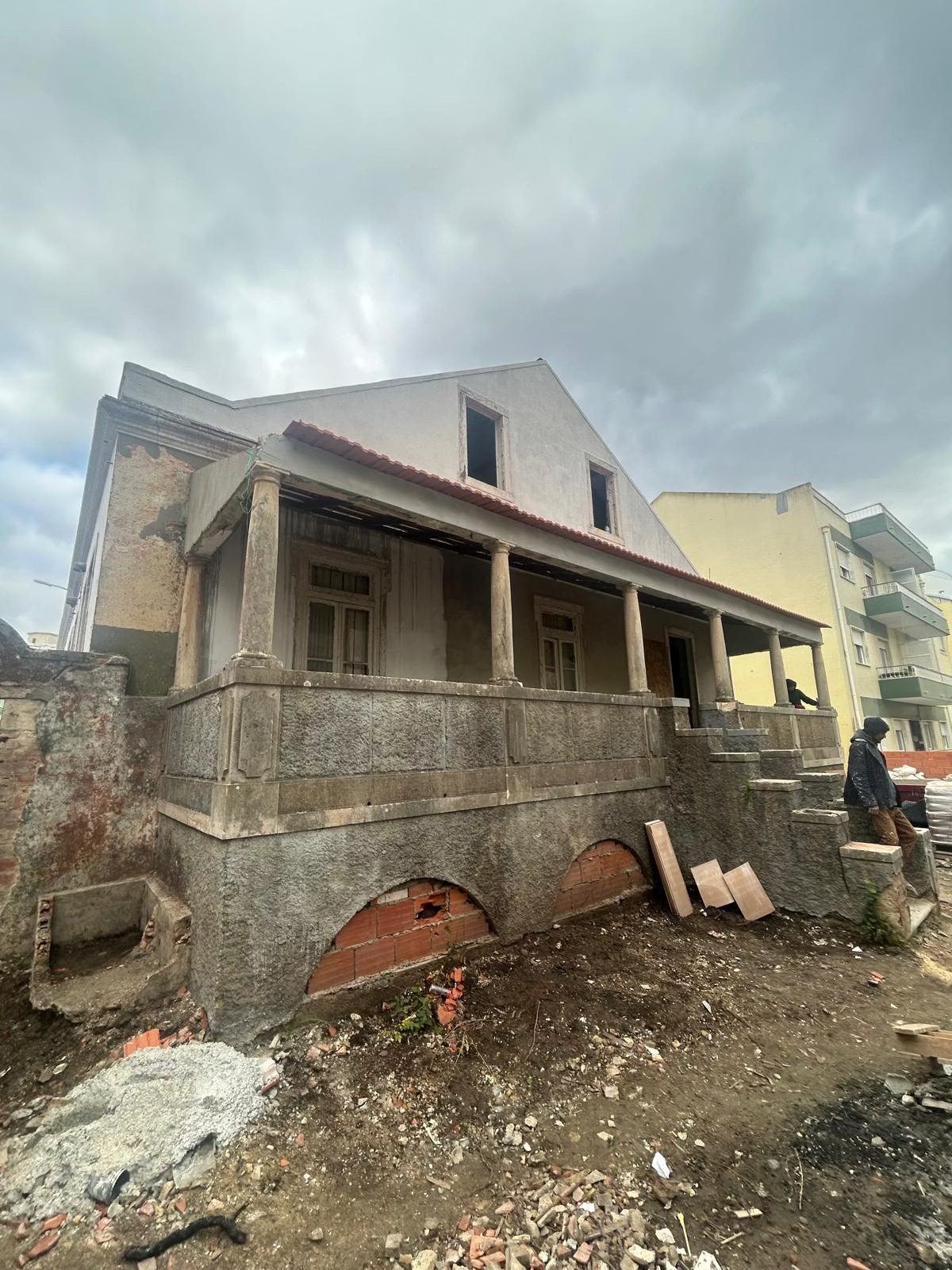 Obra de reabilitação de edifício em Lisboa